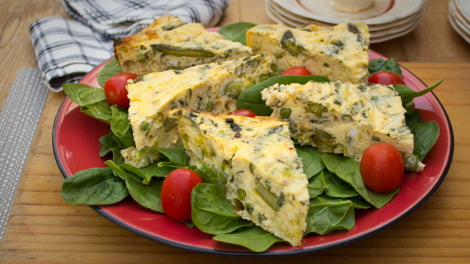 Asparagus pea and mint frittata Multix