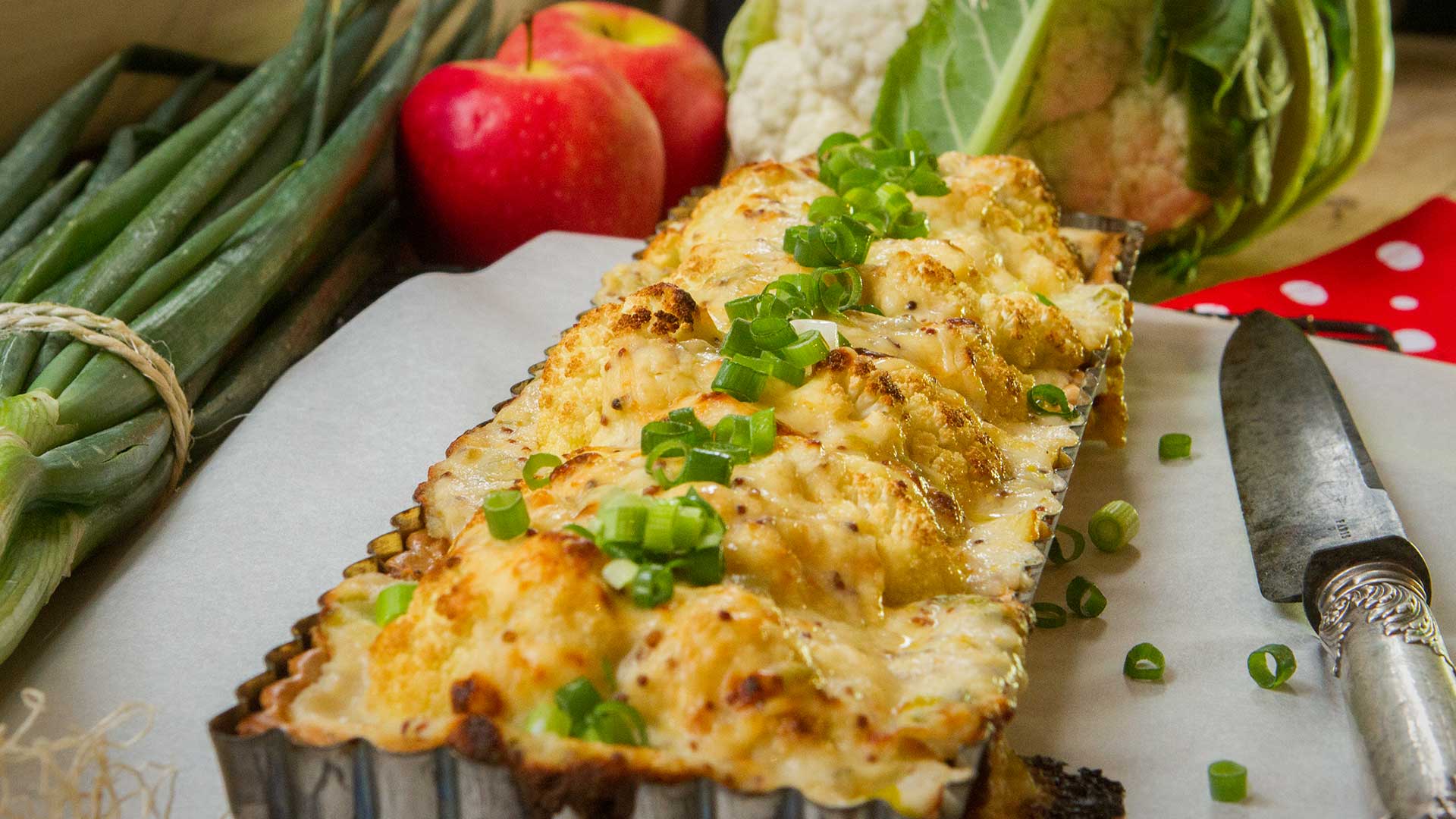 Roast cauliflower cheese pie Multix