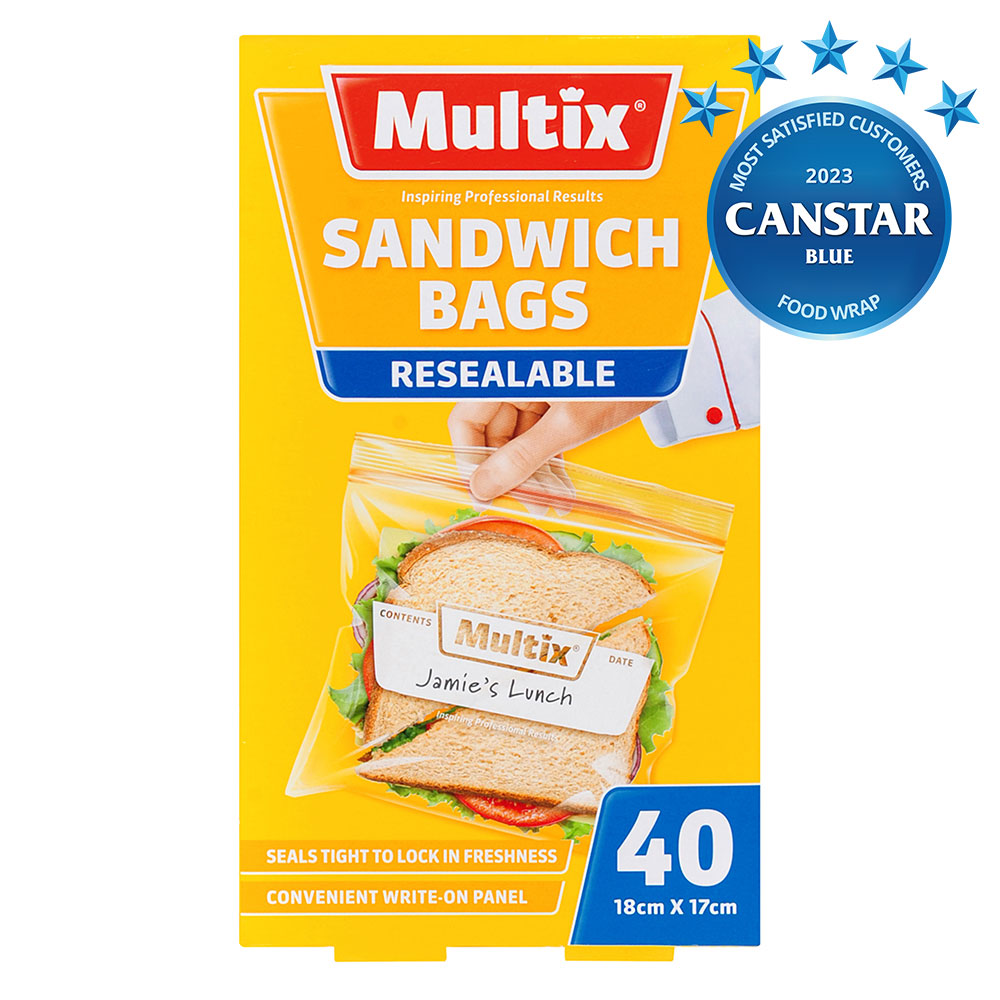 Multix Resealable Sandwich Bags 40 pack Multix