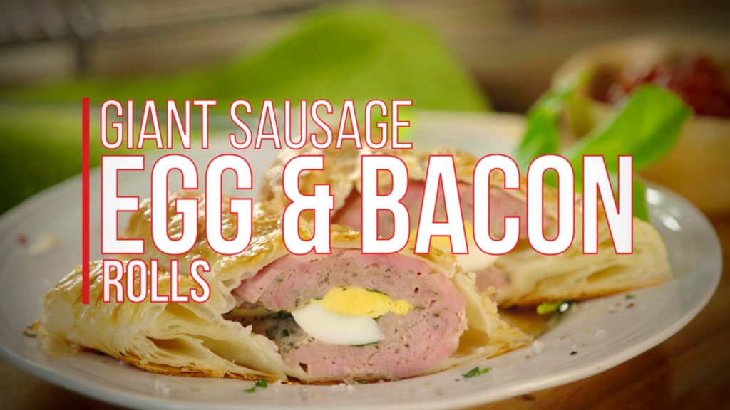 Giant sausage egg and bacon rolls - Multix