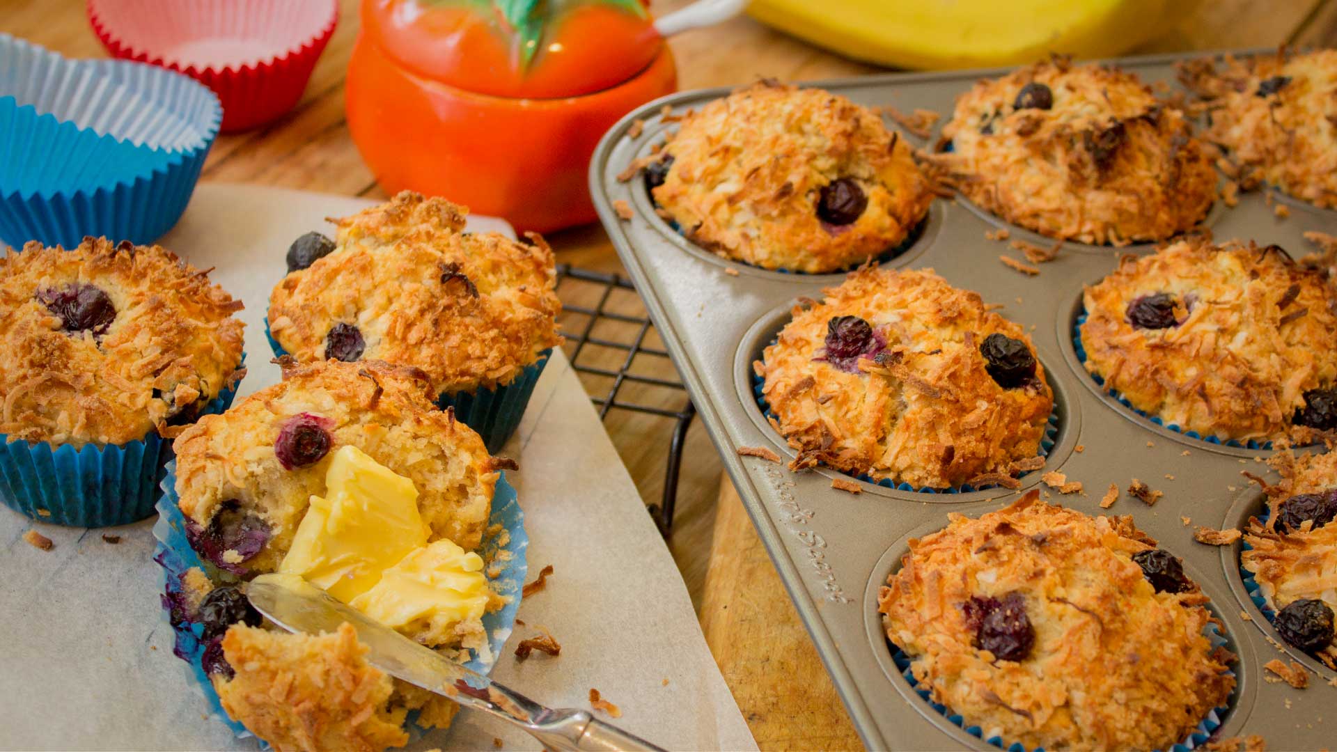 Blueberry banana and coconut muffins - Multix