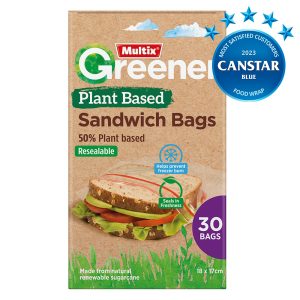 Multix Greener Plant Based Sandwich Bags 30 Pack