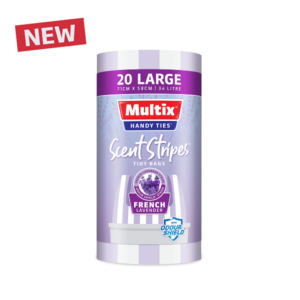 Multix Striped Scented Handy Tie Garbage Bag French Lavender